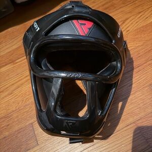 Black RDX boxing headgear w/ guard